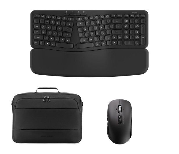 Silver Monkey Ergonomic 70 Wireless Keyboard + mysz Mobile+ Business Bag - 1540759 - zdjęcie